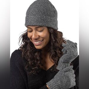 Fishers Finery Women's 100% Pure Cashmere Hat and  Glove Set